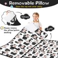 thumbnail image 3 of Cow and Spot White Pattern Teens Toddler Nap Mat with Pillow, Sleeping Mat Bag for Preschool Daycare 51"x22", 3 of 6