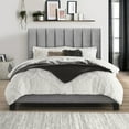thumbnail image 3 of Hillsdale Furniture Crestone Gray Velvet Tufted Upholstered Platform Full Bed, 3 of 11