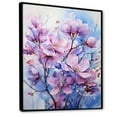 thumbnail image 2 of Designart "Lilacs Representation Colorfuled Acrylic II" Floral Floater Framed Wall Decor, 2 of 7