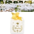 thumbnail image 4 of Regalo 50 Uds. Cajas De Recuerdo De Fiesta Material De Papel Patrón Mi Bautizo Equipado Cinta Dorada Cajas De Regalo De Boda Blancas Para Fiesta, 4 of 7