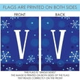thumbnail image 5 of Toland Home Garden Winter Snowflakes Monogram V Personalized Winter Flag Double Sided 12x18 Inch, 5 of 5
