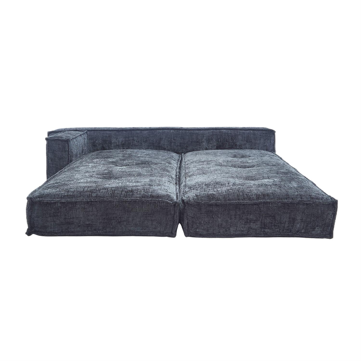 Demi Bonn 78" Versatile Chenille Sectional Sofa with Side Pocket, Modern Couch for Living Room, Customize Layout to Fit Any Space, Black