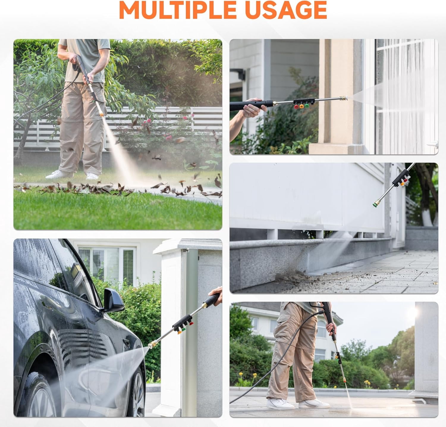 Giraffe Tools Electric High Pressure Washer, Max 2400 PSI, 2.3 GPM Power Washer Portable, 20+32 ft