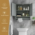 Costway Wall Mounted Bathroom Medicine Cabinet Storage Cupboard with ...