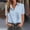 *Light Blue, variant on ClodeEU Women's Short Sleeve Button Notch Collar Shirt ,Casual Trendy Blouse Beige,Womens Plus M