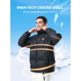 thumbnail image 4 of CAMEL Unisex Puffer Coats Jacket Lightweight Men's Womens Down Alternative Packable Winter Outerwear Coats Purple Black, 4 of 11
