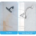 thumbnail image 3 of LinenLoon Adjustable Shower Head Arm with Flange,swivel shower arm adapter，6 Inch Shower Arm Extension, Bendable Shower Head Extension Pipe Arm for Fixed Bathroom Shower Head, 3 of 5