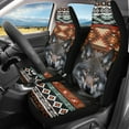 thumbnail image 2 of Kuiaobaty 2 Pack Car Front Seat Covers Vehicle Seat Covers American Tribal Geometric Wolf Pattern Car Seat Protector Automotive Accessories Decoration for Car Van Sedan Truck, 2 of 7