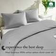 thumbnail image 3 of California Design Den Duvet Cover - 400 Thread Count 100% Cotton, 3 Piece Sateen Weave Bedding Set, Soft Luxury Comforter Cover and Two Pillow Shams, with Button Closure and Corner Ties, 3 of 9