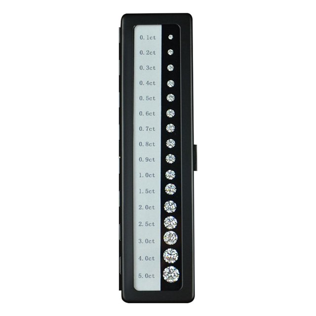 Maoww Diamond Color Scale Master Tester Tools silver Diamond High Accuracy Weight Durable black 20x5x1.6cm
