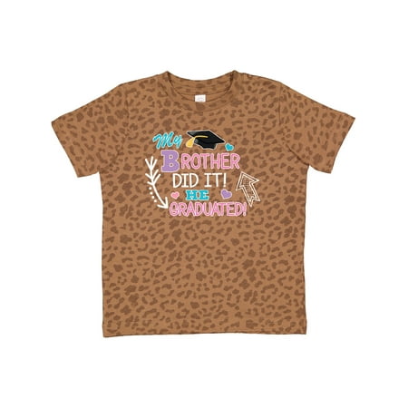 

Inktastic My Brother Graduated with Cap and Arrows Gift Toddler Toddler Girl T-Shirt