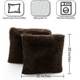 thumbnail image 4 of Cheer Collection Shaggy Long Hair Throw Pillows - Super Soft and Plush Faux Fur Accent Pillows - 20 x 20 inches - Set of 2, 4 of 5