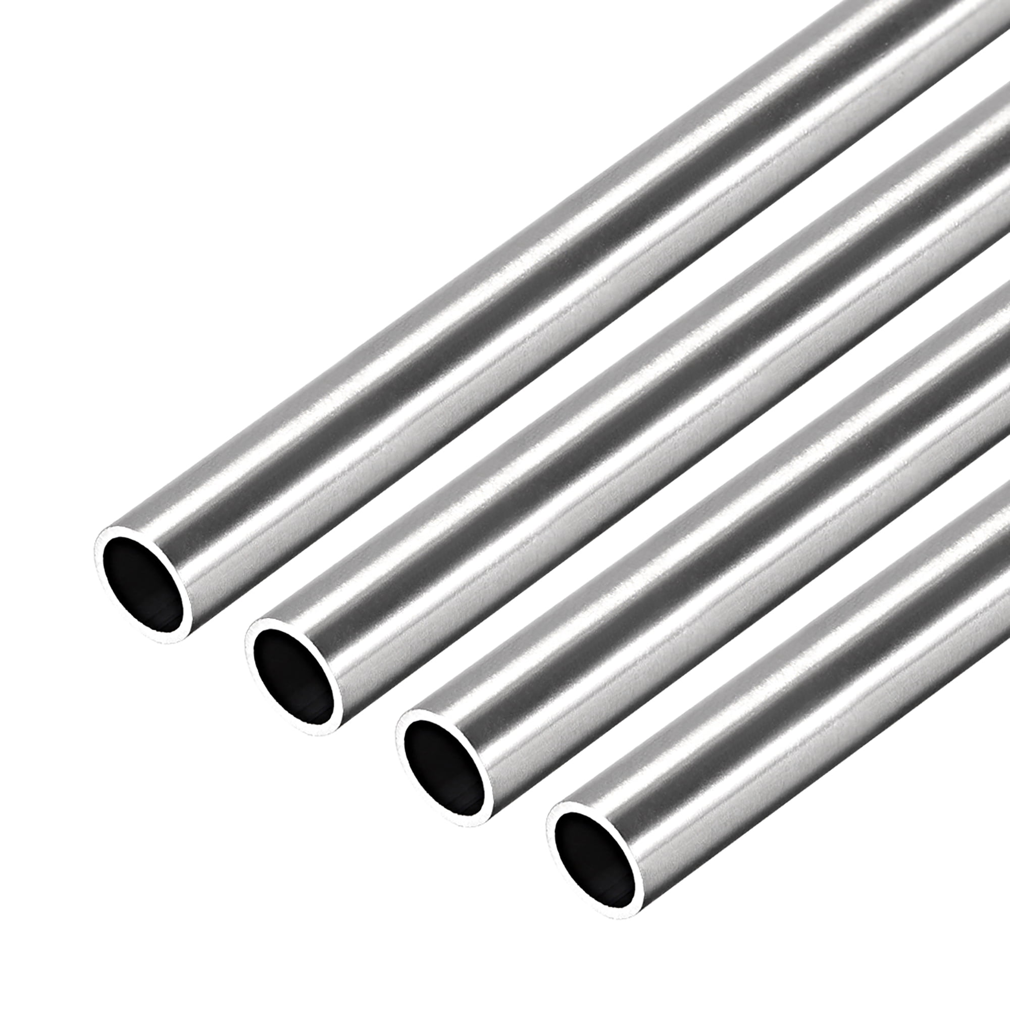 304 Stainless Steel Round Tubing 9mm OD 0.4mm Wall Thickness 250mm Length 2 Pcs 