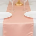 thumbnail image 6 of BalsaCircle 12" x 108" Dusty Rose Lamour Satin Table Top Runner Wedding Linens Dinner Event Decorations, 6 of 8