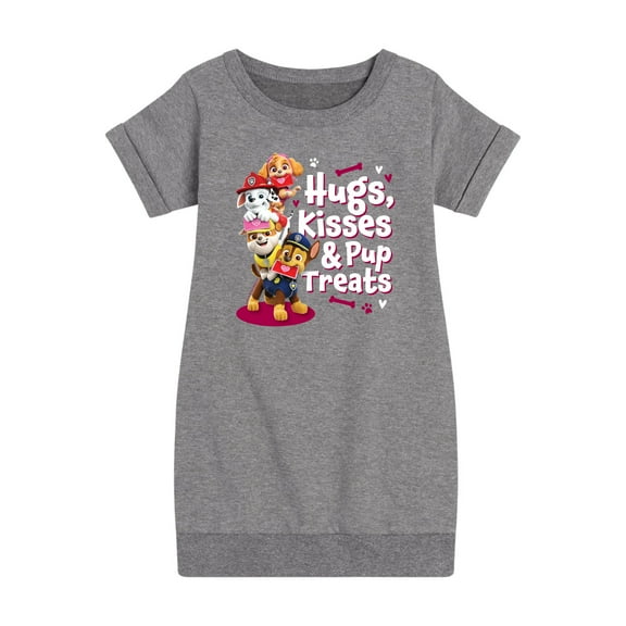 Paw Patrol - Hugs Kisses Pup Treats - Toddler And Youth Girls Fleece Dress