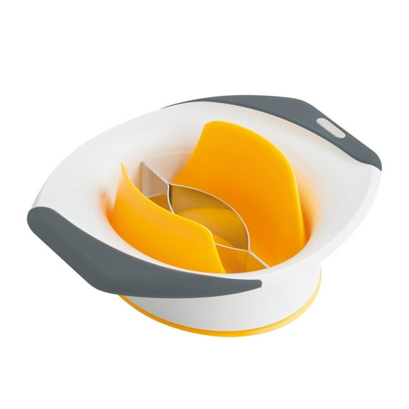 Zyliss 3-In-1 Mango Slicer, Peeler & Pit Remover with Stainless Steel Blades, Soft-Grip Holder, Removes Seed, Skin & Cuts Easily, White