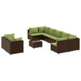 thumbnail image 2 of vidaXL Patio Sofa Set with Cushions Lounge Setting Outdoor Furniture Poly Rattan, 2 of 113