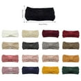thumbnail image 4 of Linyer Crochet Headbands Winter Windproof Elastic Bowknot Wide Hairbands Ear Warmer Headband Hair Styling Accessories Gifts for Women Beige, 4 of 6