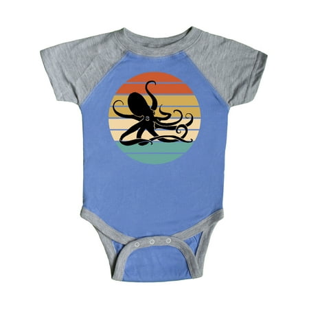 

Inktastic Octopus Vintage Sunset Gift Baby Boy or Baby Girl Bodysuit