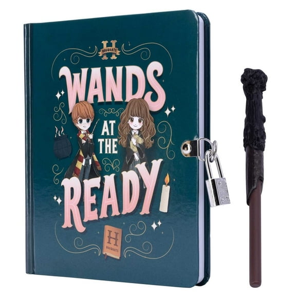 Harry Potter Harry Potter: Wands at the Ready Lock & Key Diary, (Hardcover)