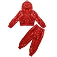 thumbnail image 5 of LIJCC Toddler Girls' Performance Costume Sequin Hip Hop Jazz Street Dance Outfits Long Sleeve Suits Breathable Pullover and Pants Set Sports Tracksuit Fall Sets, 5 of 8