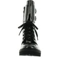 thumbnail image 3 of DKNY Womens Bart Faux Leather Lugged Sole Combat & Lace-up Boots, 3 of 3