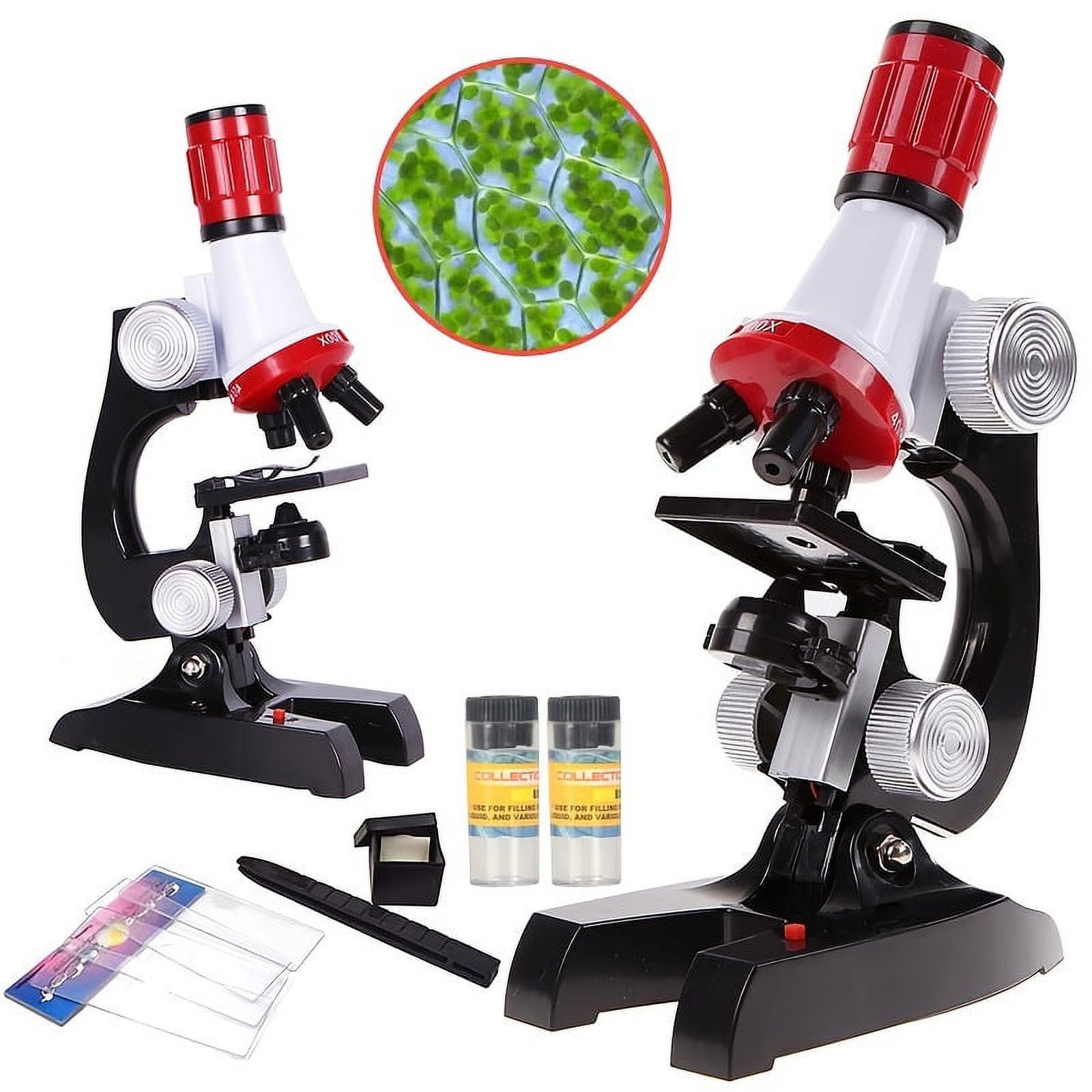 Kids Microscope Kit Science Lab LED 100-1200X Biological