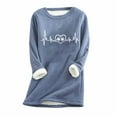 thumbnail image 1 of Birdeem Womens Large Loose Raglan Top Thickened and Velvet Lamb Wool Warm Underlay, 1 of 1