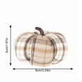 thumbnail image 2 of Halloween Plaid Fabric Pumpkin Decoration, Rustic Fall Tabletop Accent for Thanksgiving, Autumn Home Decor, Mantel Shelf Coffee Table Entryway and Seasonal Party Display, 2 of 3