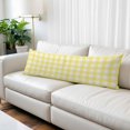thumbnail image 2 of Yellow Plaid Throw Pillow Covers, Modern Minimalist Checkered Soft Breathable Pillow Cases with Invisible Zipper for Sleeping, Long Body Pillowcases for Couch Bed Sofa Chair 20x60 Inches, 2 of 9