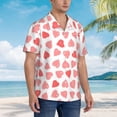 thumbnail image 3 of Susaid Pink Hearts1 Print Hawaiian Shirts for Men Women,Hawaiian Summer Short-Sleeve Casual Relaxed-Fit Button-Down,XX-Large, 3 of 7