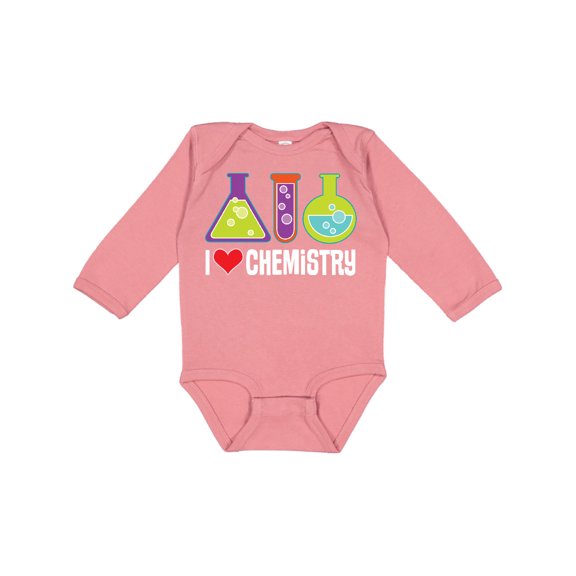 Inktastic I Love Chemistry Science Boys or Girls Long Sleeve Baby Bodysuit