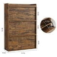 thumbnail image 3 of Shoe Storage Cabinet with Flip Drawers, Wood Hidden Shoe Storage with Adjustable Shelf, Freestanding Narrow Slim Shoe Organizer for Front Door Entrance, Living Room, Hallway, Bedroom, 3 of 7