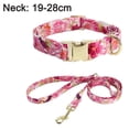 thumbnail image 2 of Collar de perro para niña, lindo collar de perro floral con flor de lazo desmontable y correa a juego, 2 of 5