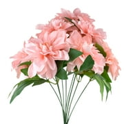 Deluxe Floral Dahlia Bush, Blush Pink, 18-1/2-Inch