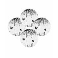 thumbnail image 7 of 13 Inch Round Placemats Set of 4, Black Spring Botanical Non Slip Heat Insulation PP Table Mats, Weeping Eucalyptus Butterfly Washable Place Mats for Kitchen Dining Party Table Decor, 7 of 7