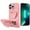 Pink, variant on For iPhone 13 Pro Max Butterfly Moveable Grip Stand With Small Diamonds Meta Buttons HQ Hybrid - Rose Gold
