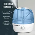 thumbnail image 2 of Cool Mist Humidifiers for Bedroom- 2.2L Quiet Ultrasonic, 360° Rotating Nozzle, Adjustable Mist, Auto Shut-Off, Filter-Free for Large Rooms, 2 of 6