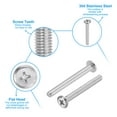 thumbnail image 3 of Uxcell Round Head Phillips Screws, 8 Pack M6-1 x 55mm 304 Stainless Steel 18-8 Full Thread, 3 of 7