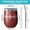 thumbnail image 5 of Christmas 12oz Stainless Steel Insulated Wine Tumbler with Lid and Straw – Double Wall Vacuum Mug for Hot & Cold Drinks, 304 Steel Interior, Sweat-Free Design, 5 of 5