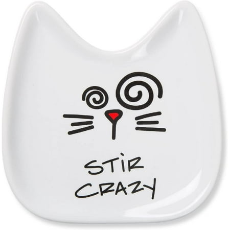 

Blobby Cat Cat Spoon Rest Stir Crazy 5 White