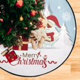 thumbnail image 5 of GZHJMY Christmas Snowman Christmas Tree Mat, Round Christmas Tree Stand Mat Decoration for Holiday Party Home Christmas Day Ornaments Floor Door, 28.3", 5 of 6
