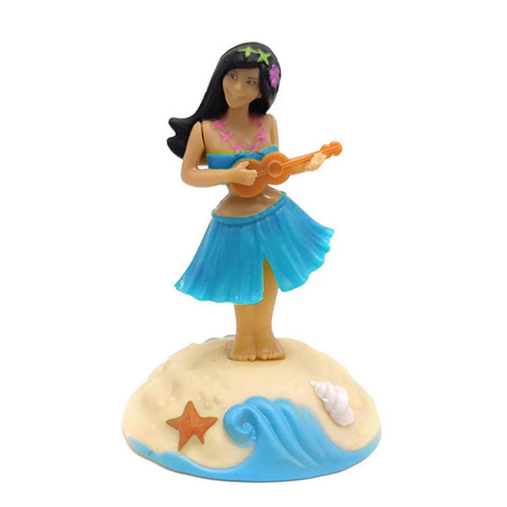 Solar Moving Head Ornaments Car Dashboard Ornaments Cute Solar Powered Dancing Girl for Bedroom
