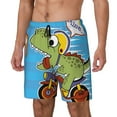 thumbnail image 2 of Fotbe Dinosaur Riding a Motorcycle Men’s Swim Trunks Quick Dry Swim Shorts Board Shorts with Mesh Lining-XX-Large, 2 of 9