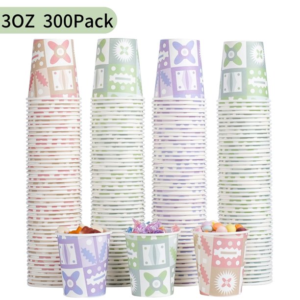 Lamosi 3 oz 300 Pack Disposable Mouthwash Cups Paper Cups for Bathroom