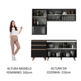 thumbnail image 5 of Cocina Integral Completa Modular Madesa Reims 180cm Negro 2, 5 of 5