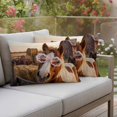 thumbnail image 4 of Horse Butterfly Pillow Covers 2 Pack Vintage Funny Farm Sunglasses Horse Butterfly Pillowcase Waterproof Outdoor Throw Pillow Cover for Patio Balcony Rectangular Cushion 20”x12”, 4 of 9