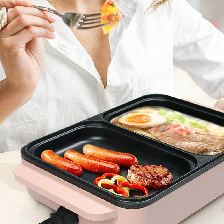 Electric Hot Pot with Grill, 2-in-1 Electric Grill-Hot