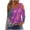 Purple A, variant on Zpanxa Women's Cold Shoulder Top Long Sleeve Solid Color Stretchy Casual Shirt Bodycon Slim Fit