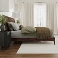 thumbnail image 3 of Valencia King Solid Wood Low Profile Sleigh Platform Bed in Walnut, 3 of 13
